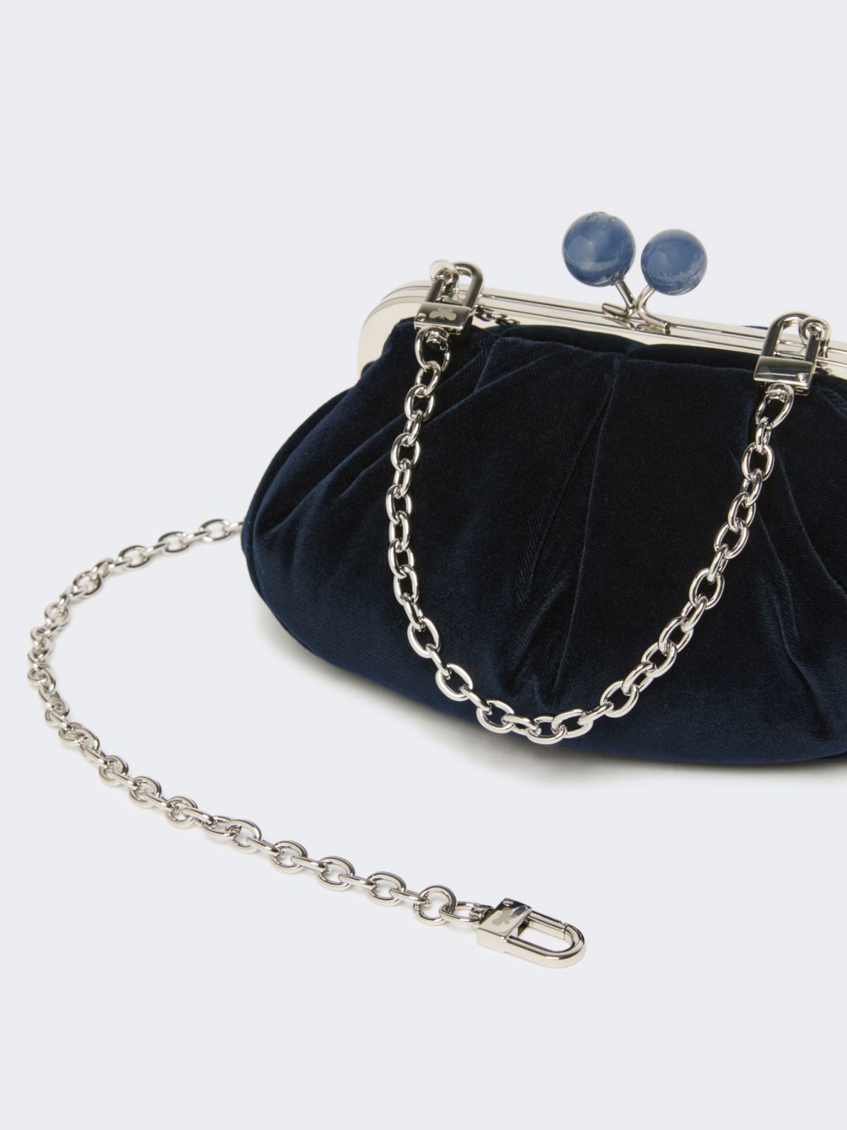 Small cotton velvet Pasticcino Bag - MIDNIGHTBLUE - Max Mara - 4