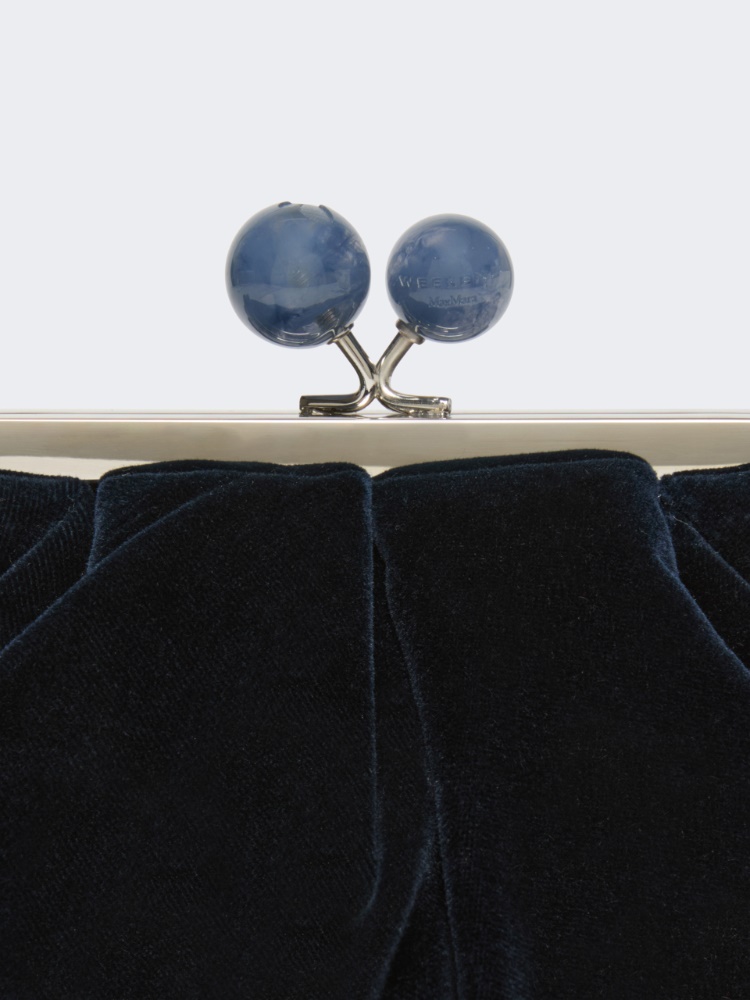 Small cotton velvet Pasticcino Bag - MIDNIGHTBLUE - Max Mara - 5