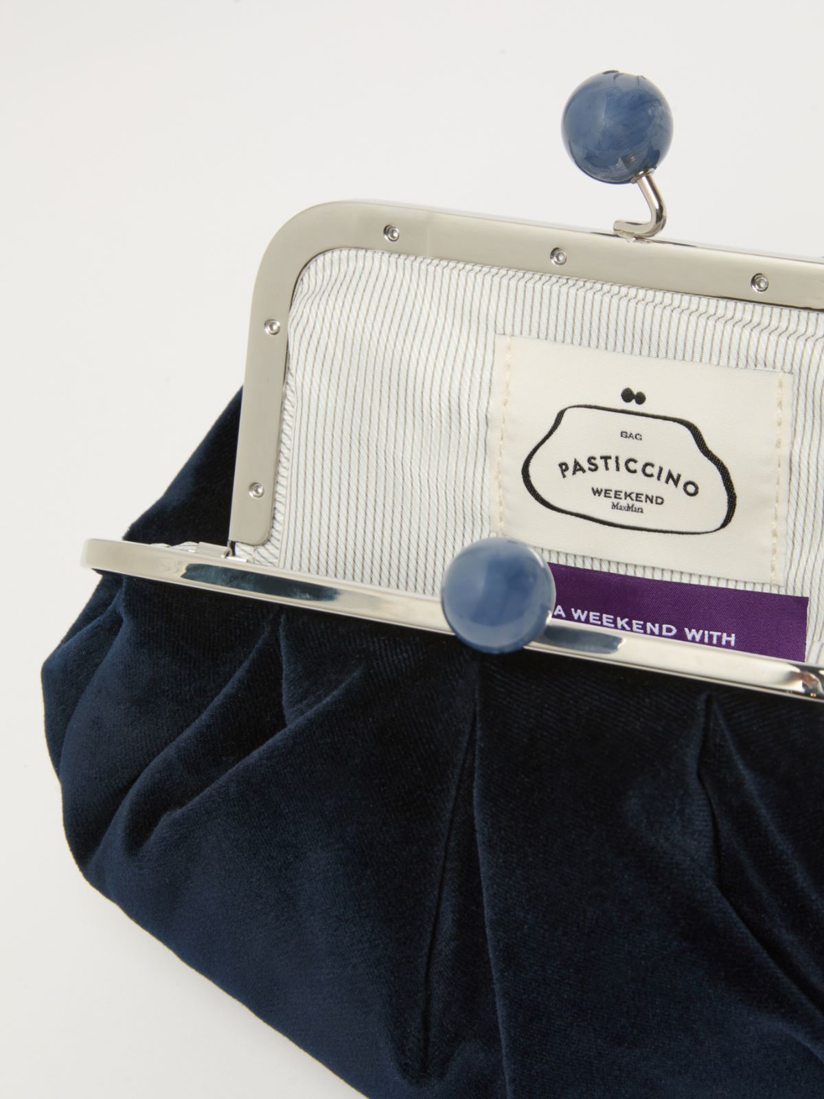 Small cotton velvet Pasticcino Bag - MIDNIGHTBLUE - Max Mara - 6