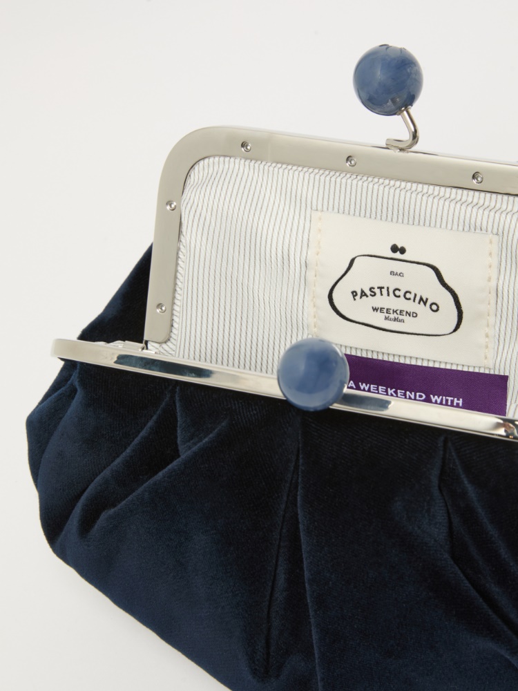 Small cotton velvet Pasticcino Bag - MIDNIGHTBLUE - Max Mara - 6