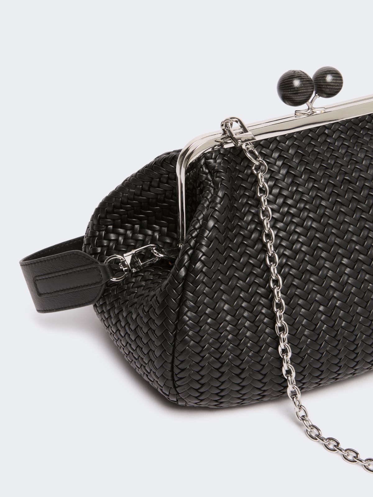 Medium Pasticcino Bag in woven leather - BLACK - Max Mara - 3