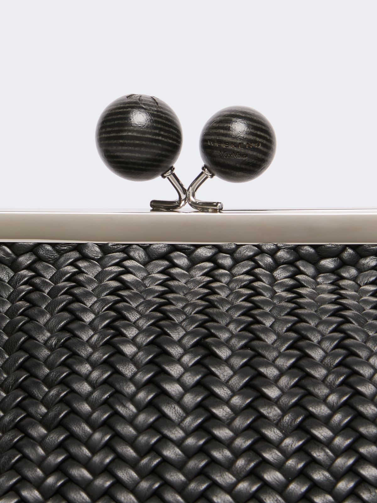Medium Pasticcino Bag in woven leather - BLACK - Max Mara - 4