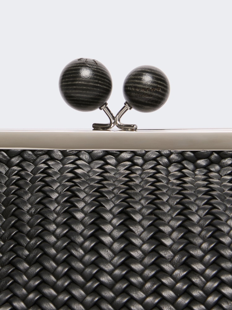 Medium Pasticcino Bag in woven leather - BLACK - Max Mara - 4