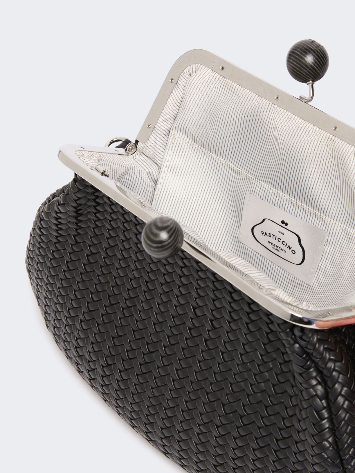 Medium Pasticcino Bag in woven leather - BLACK - Max Mara - 5