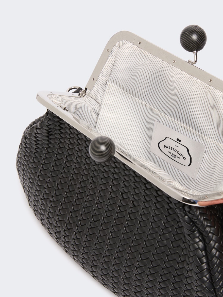 Medium Pasticcino Bag in woven leather - BLACK - Max Mara - 5
