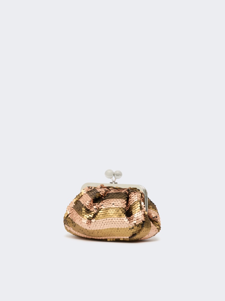 Small Pasticcino Bag with sequin stripes - BEIGE - 2