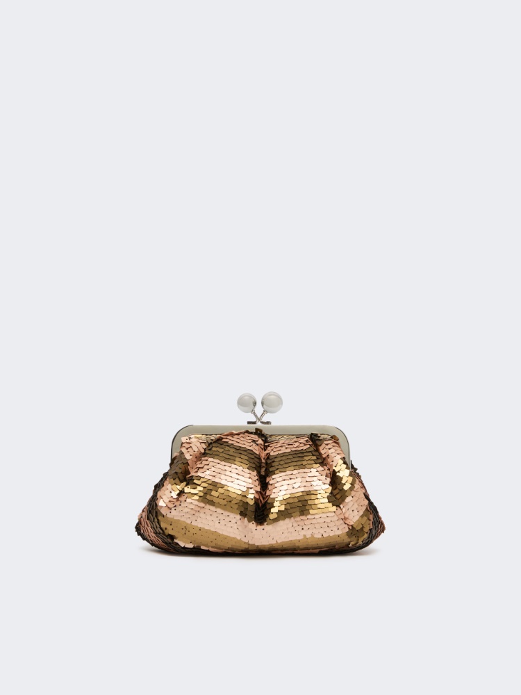 Small Pasticcino Bag with sequin stripes - BEIGE - Max Mara - 3