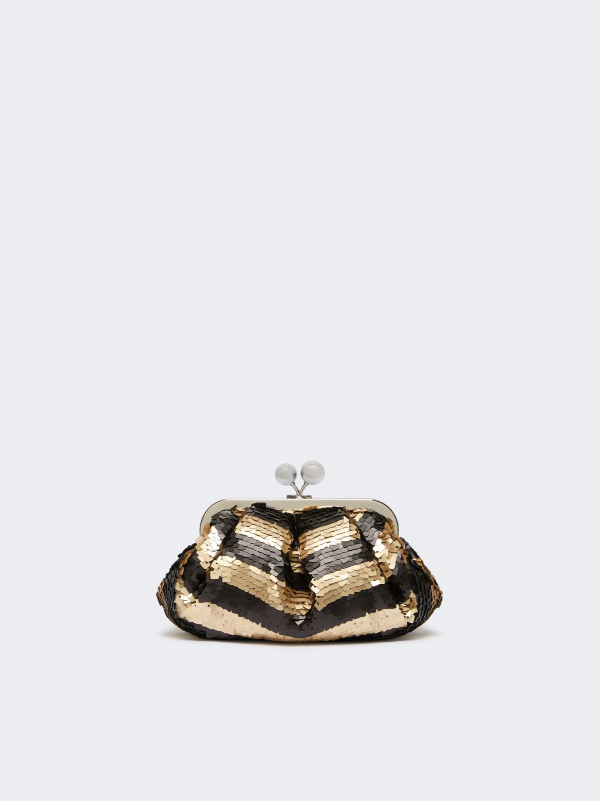 Small Pasticcino Bag with sequin stripes - MIDNIGHTBLUE - Max Mara - 3