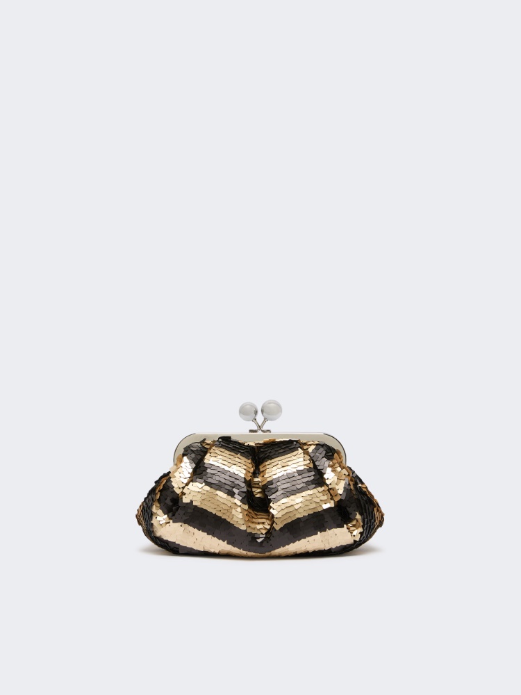 Small Pasticcino Bag with sequin stripes - MIDNIGHTBLUE - Max Mara - 3