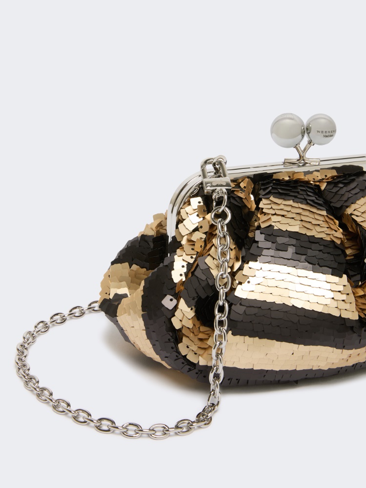 Small Pasticcino Bag with sequin stripes - MIDNIGHTBLUE - 3