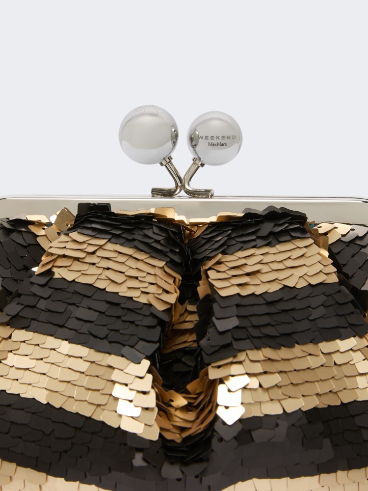 Small Pasticcino Bag with sequin stripes - MIDNIGHTBLUE - 4