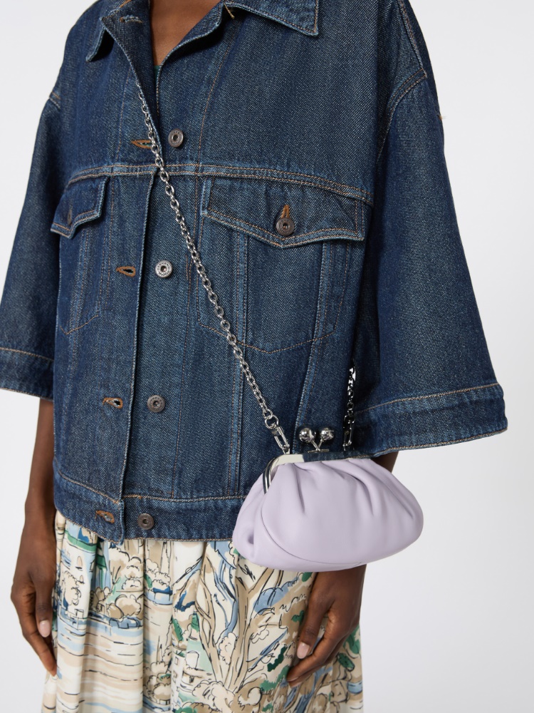 Extra-small Pasticcino Bag in shiny sheepskin - LILAC