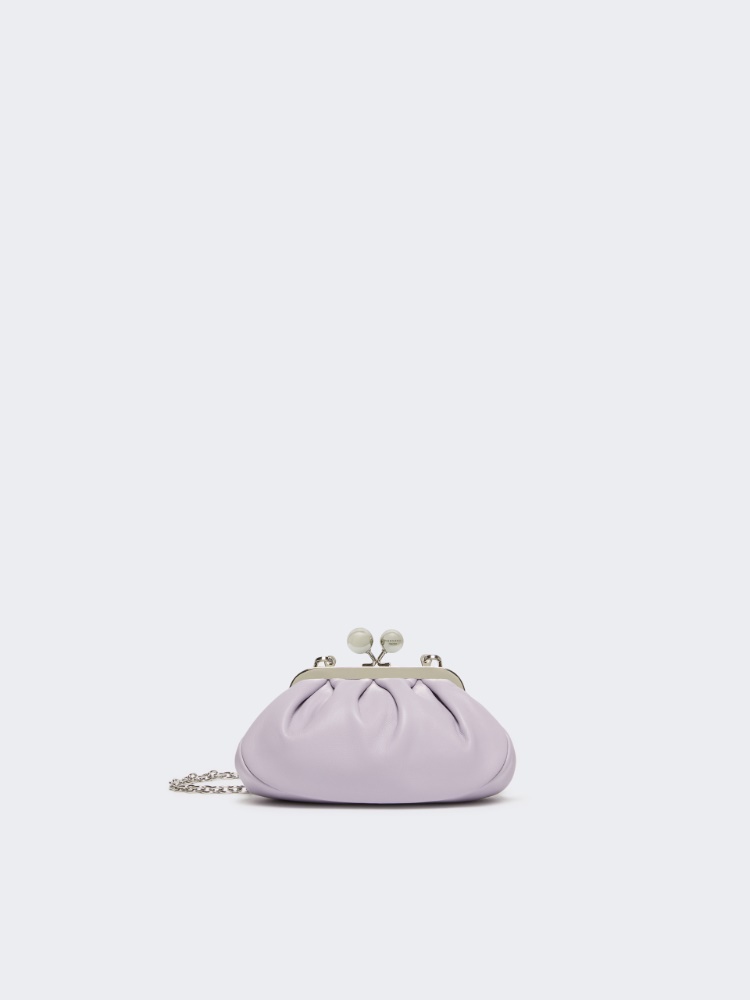 Extra-small Pasticcino Bag in shiny sheepskin - LILAC