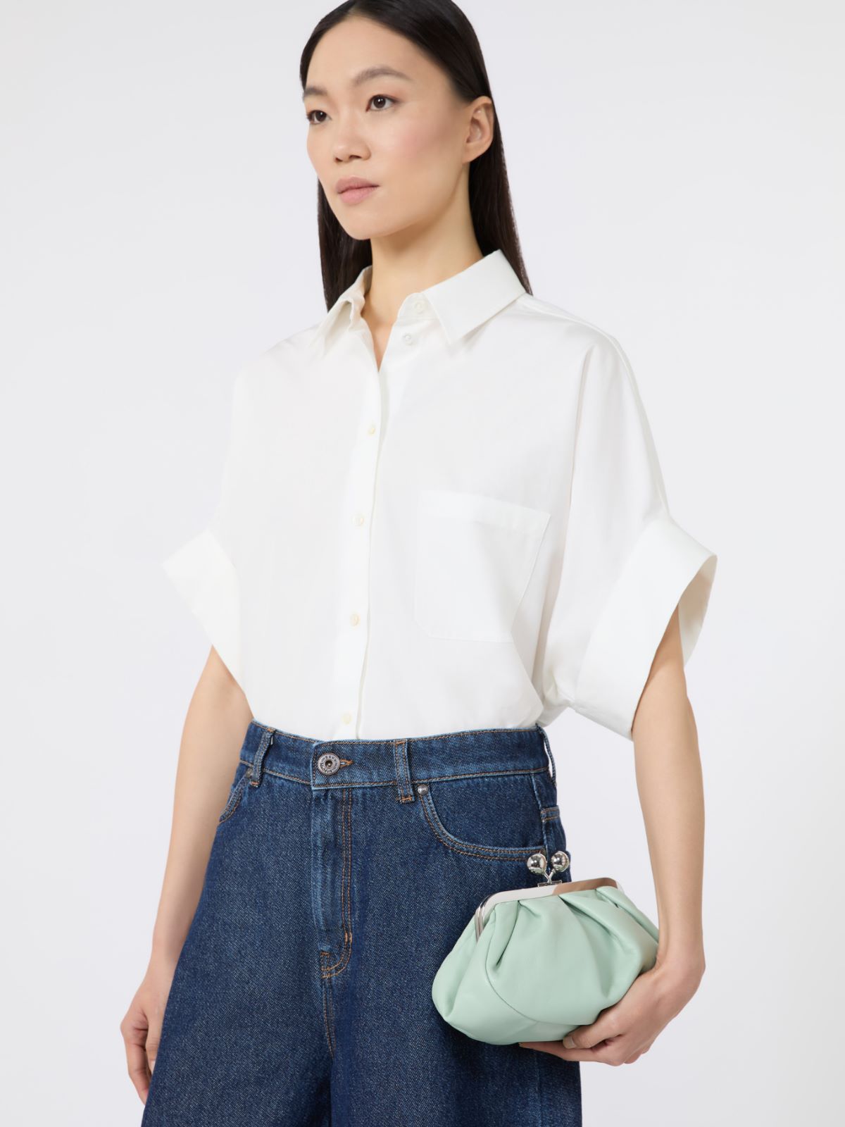 Small sheepskin Pasticcino Bag - PASTEL GREEN