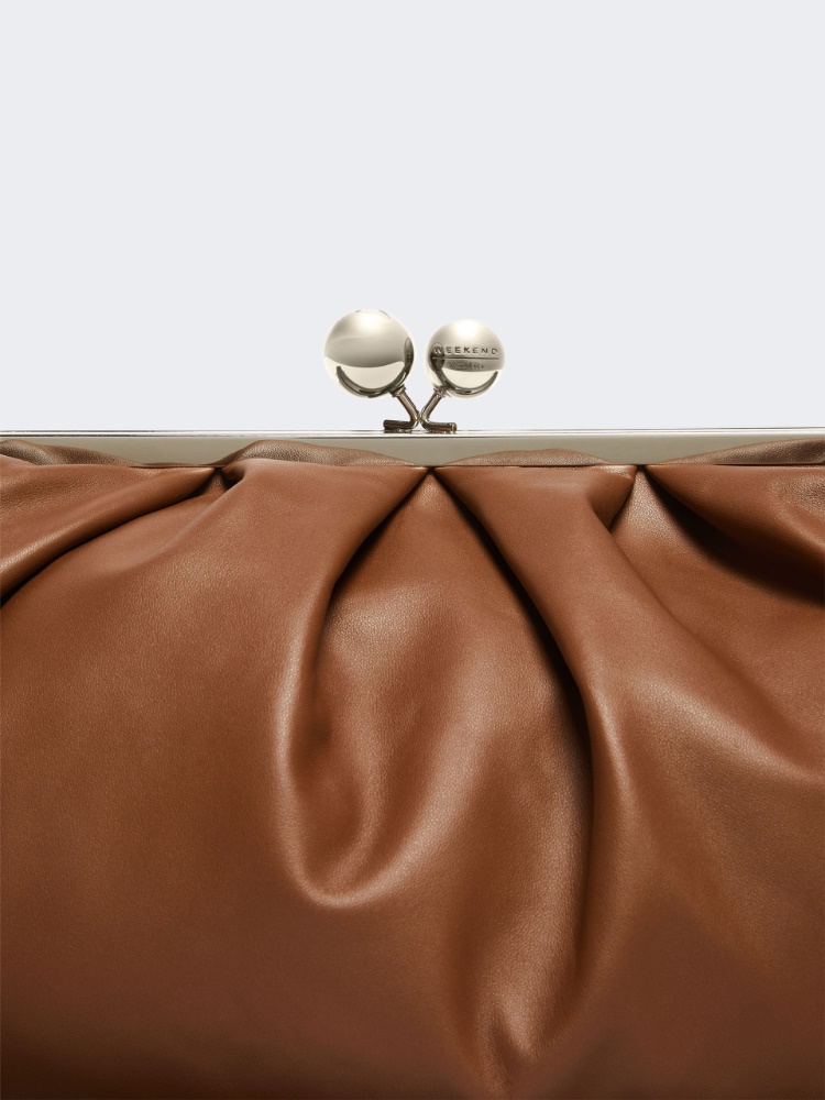 Large sheepskin Pasticcino Bag - TOBACCO - 4