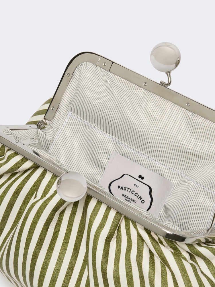 Medium Pasticcino Bag in printed nappa - OLIVE GREEN - 5