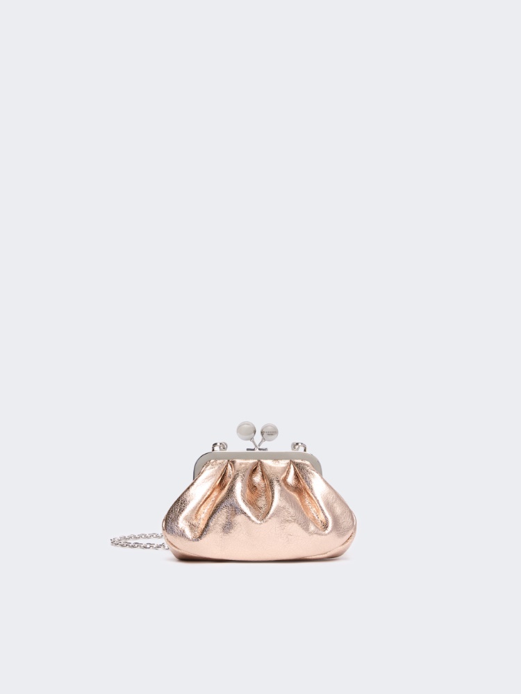 Extra-small Pasticcino Bag in metallic leather - PINK - 1