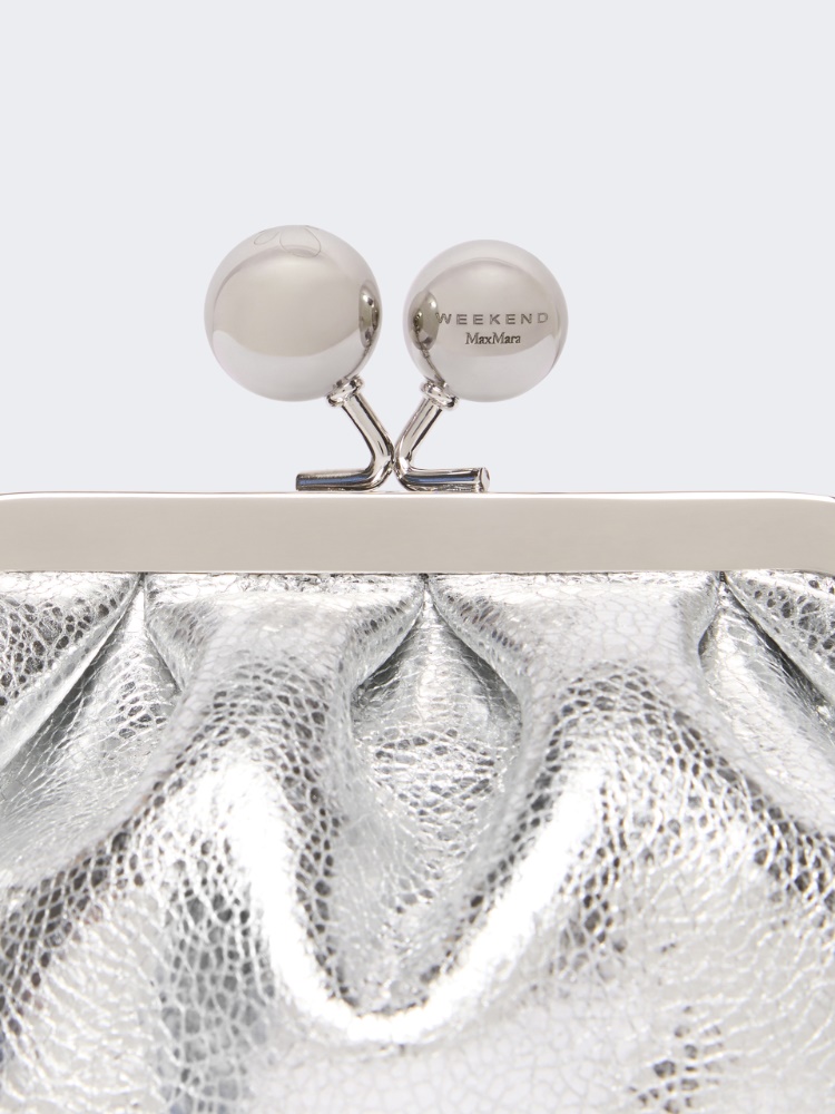 Extra-small Pasticcino Bag in metallic leather - SILVER - 4