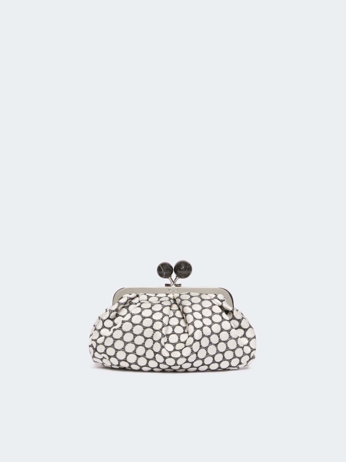 Small Pasticcino Bag in linen, silk and cotton jacquard - BLACK - Max Mara - 3