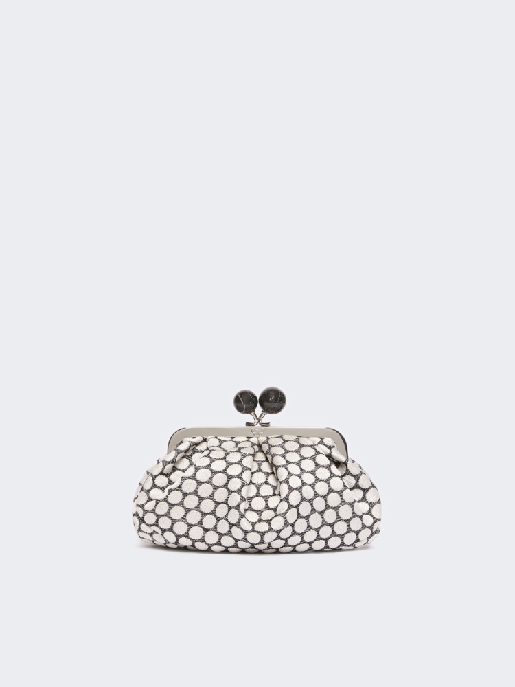 Small Pasticcino Bag in linen, silk and cotton jacquard - BLACK - Max Mara - 3