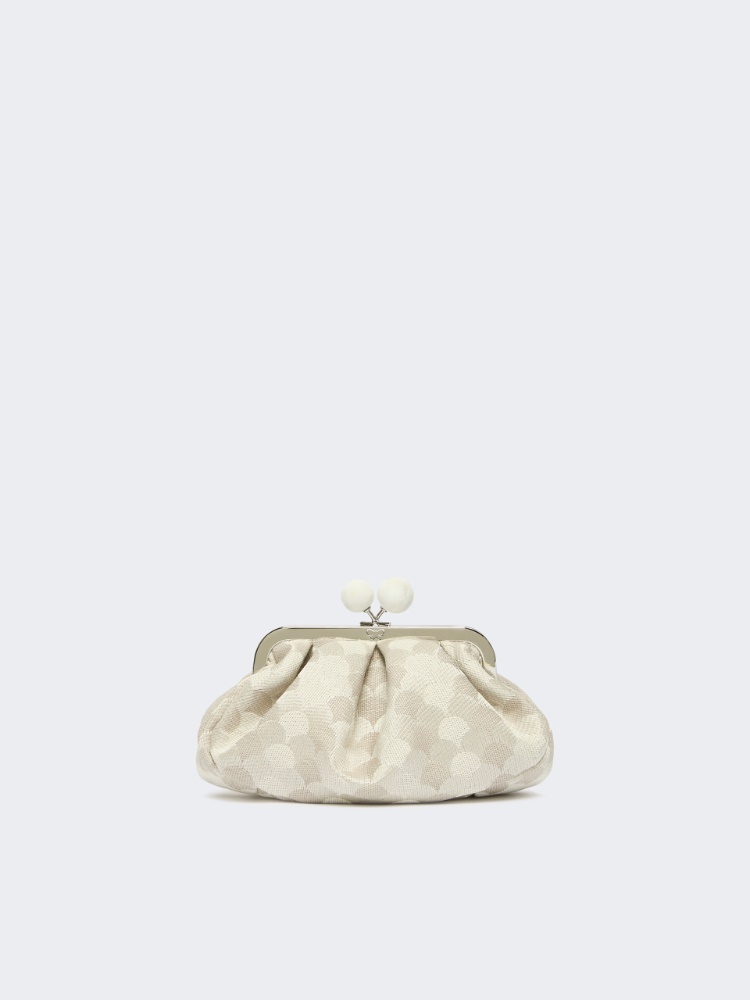 Small Pasticcino Bag in linen, silk and cotton jacquard - WHITE - Max Mara - 3