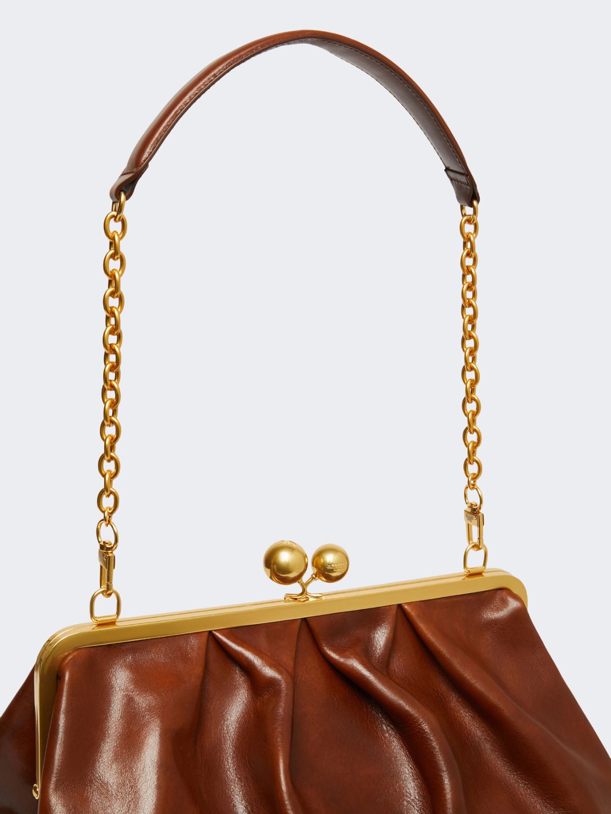 XXL leather Pasticcino Bag - TOBACCO - Max Mara - 4