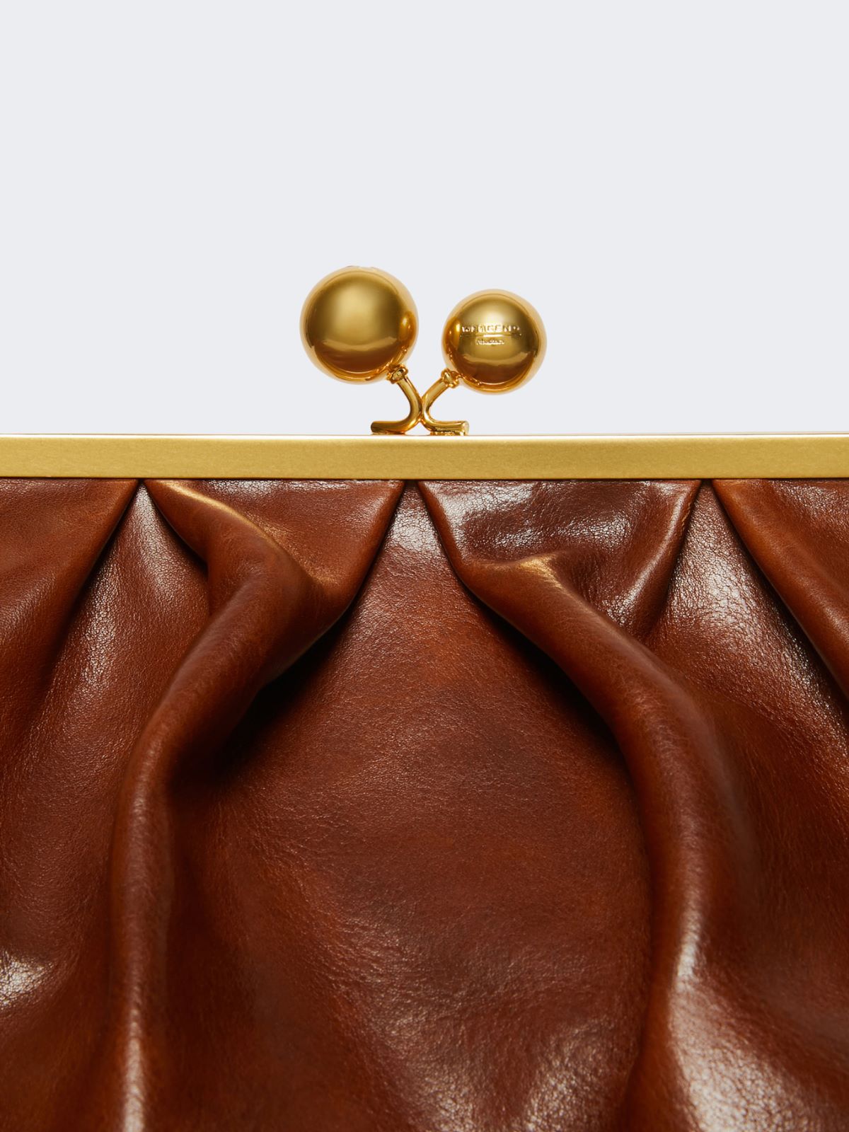 XXL leather Pasticcino Bag - TOBACCO - Max Mara - 5