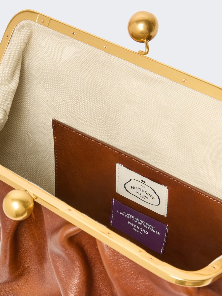 XXL leather Pasticcino Bag - TOBACCO - Max Mara - 6