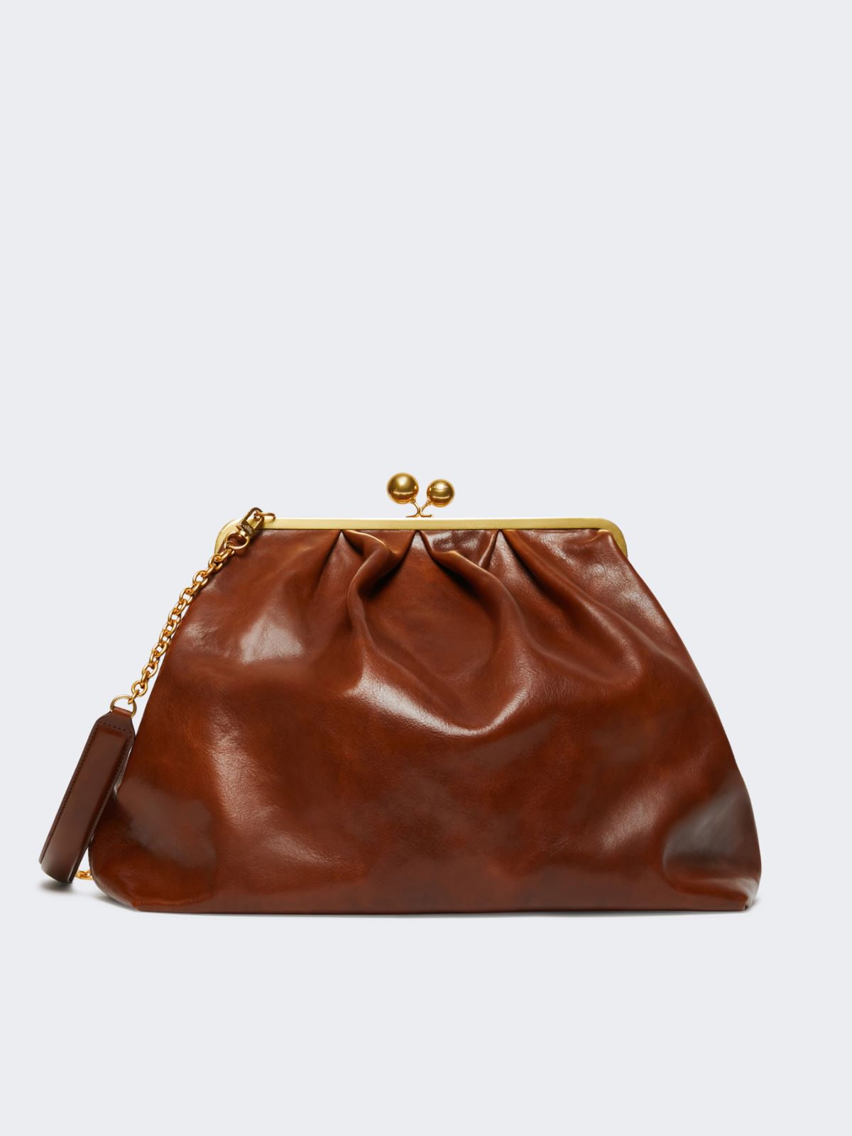 XXL leather Pasticcino Bag - TOBACCO - Max Mara