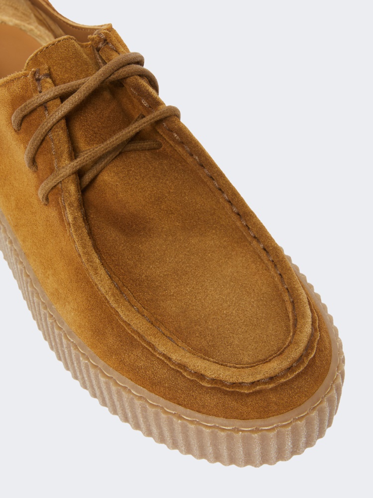 Low suede ankle boots - TOBACCO - 3