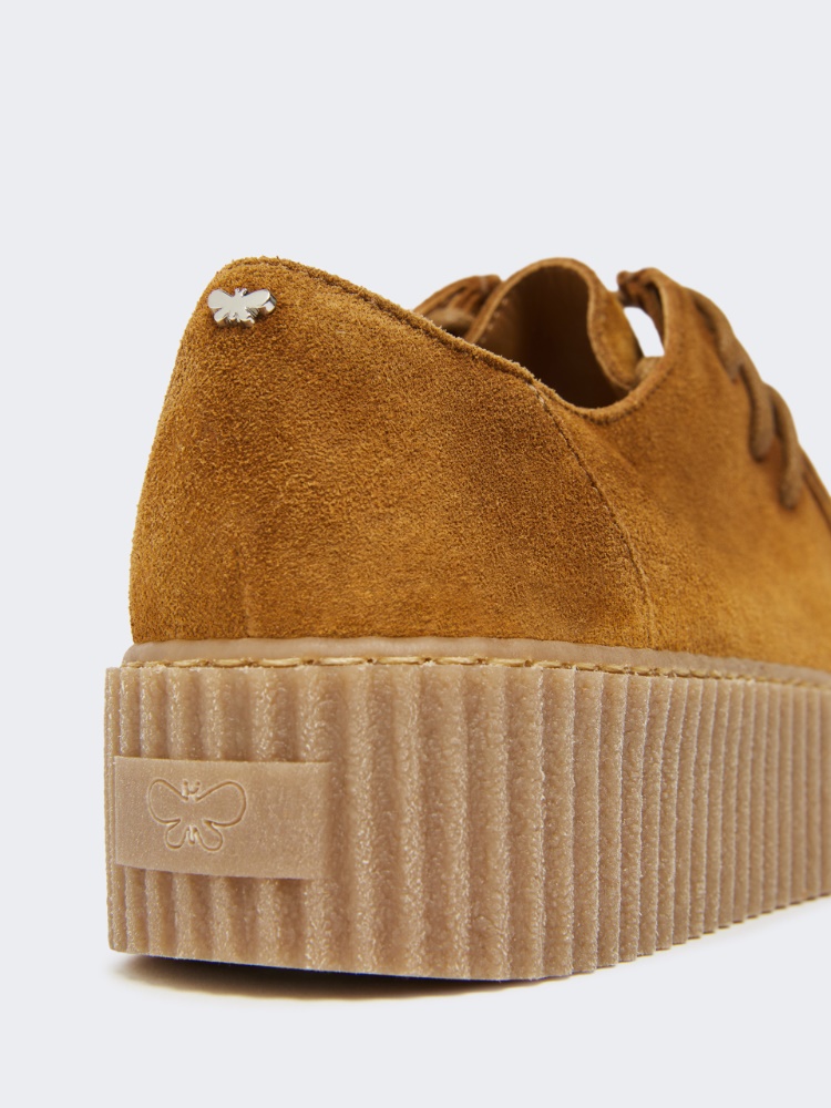 Low suede ankle boots - TOBACCO - 4
