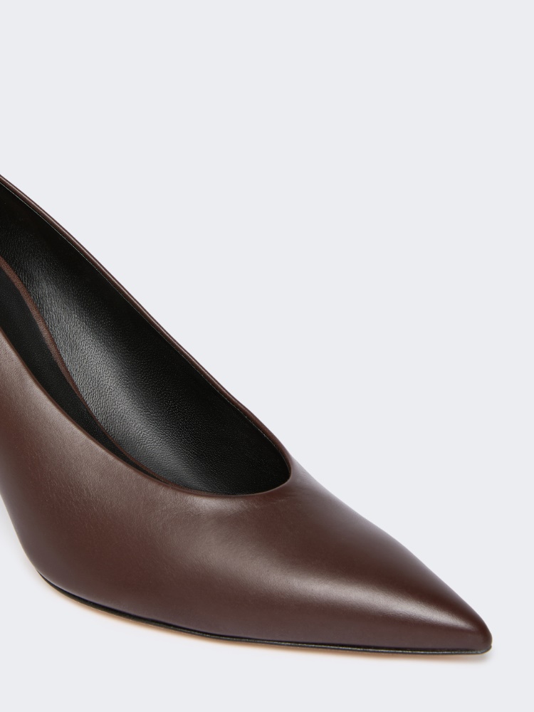 Patent leather court shoes - CHOCOLATE - 3