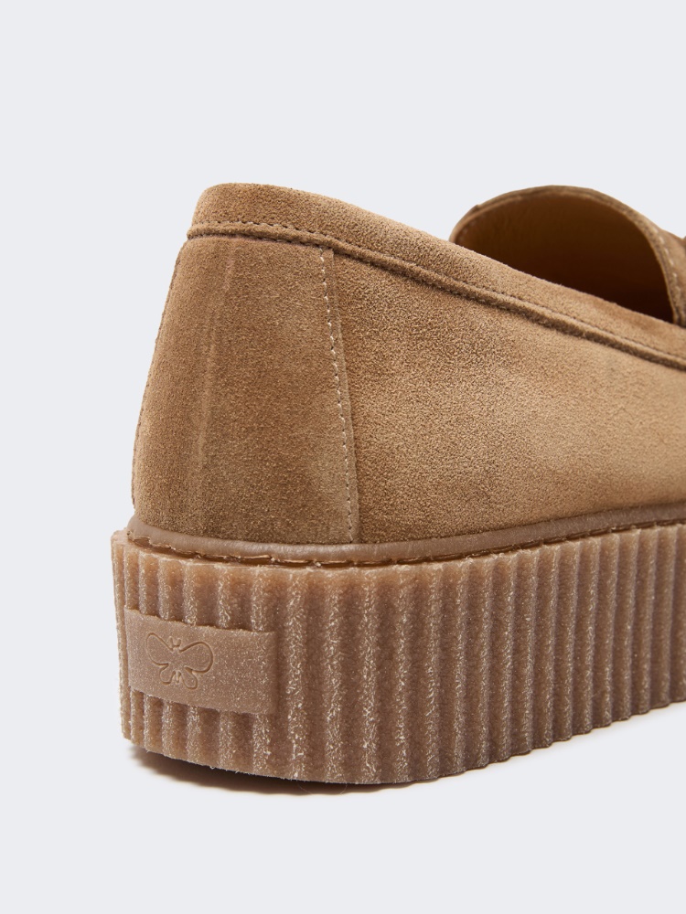 Split-leather loafers - HONEY - Max Mara - 5