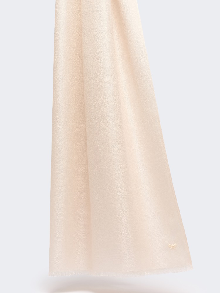 Cashmere and silk stole - SAND