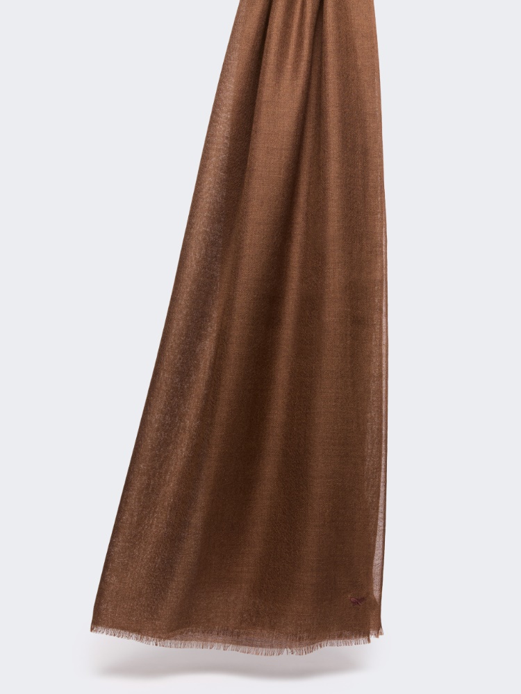 Cashmere and silk stole - BROWN - 1