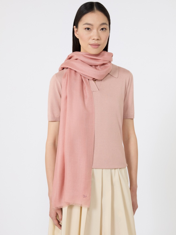 Cashmere and silk stole - PINK