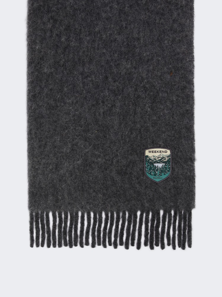 Alpaca and wool stole - MEDIUM GREY