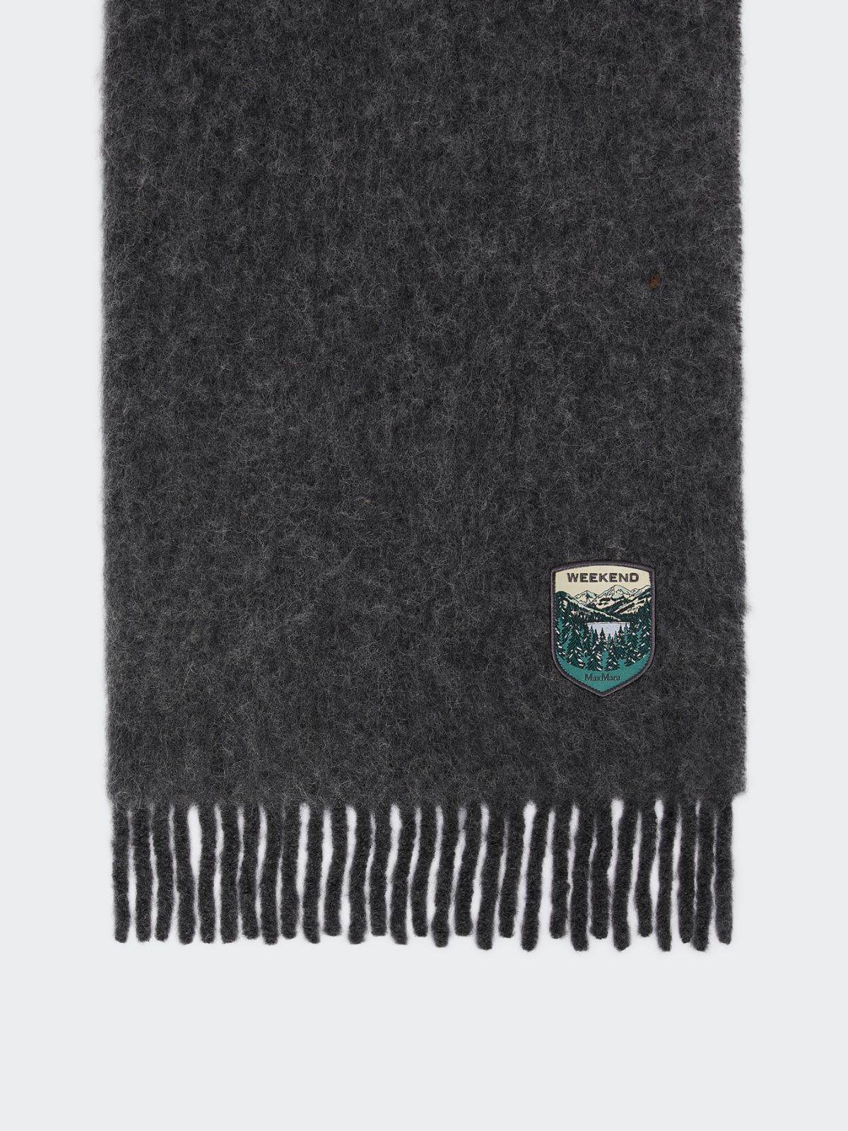 Alpaca and wool stole - MEDIUM GREY - Max Mara
