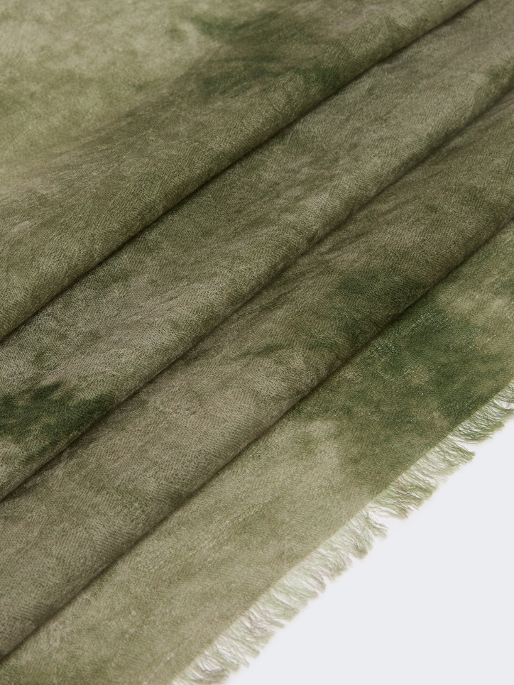 Jacquard wool stole - OLIVE GREEN - Max Mara - 3
