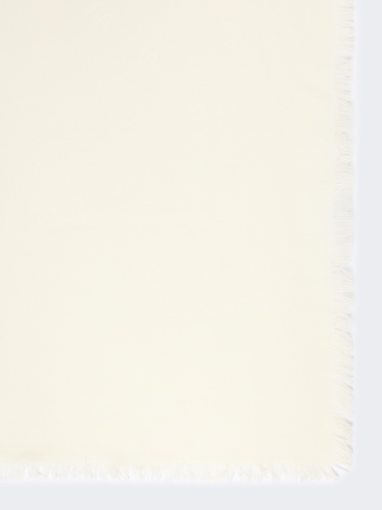 Jacquard wool and silk shawl - WHITE - Max Mara - 2