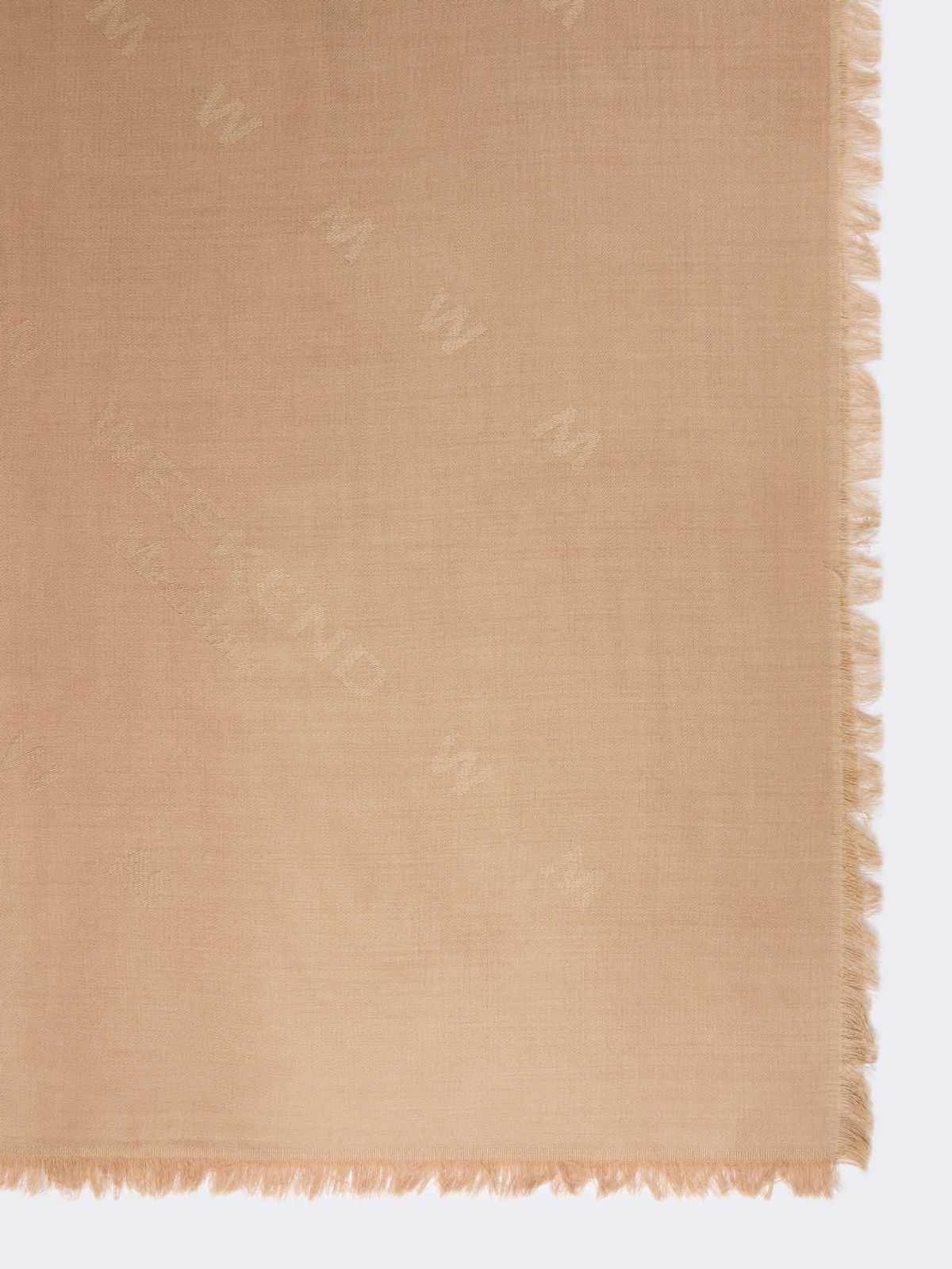 Jacquard wool and silk shawl - CAMEL - Max Mara - 2