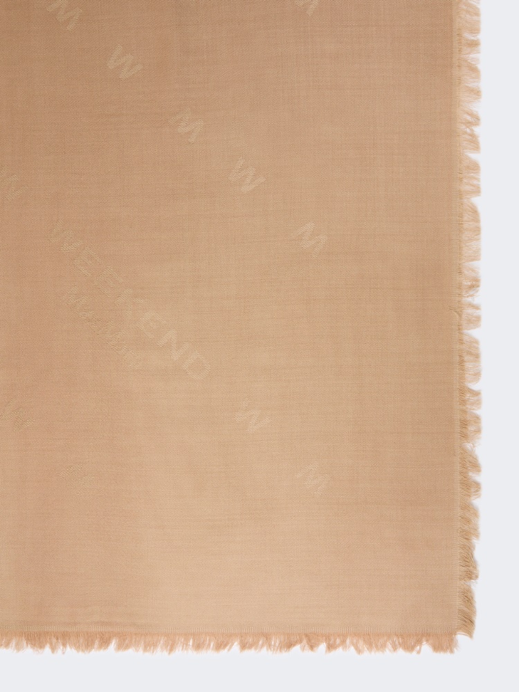 Jacquard wool and silk shawl - CAMEL - Max Mara - 2