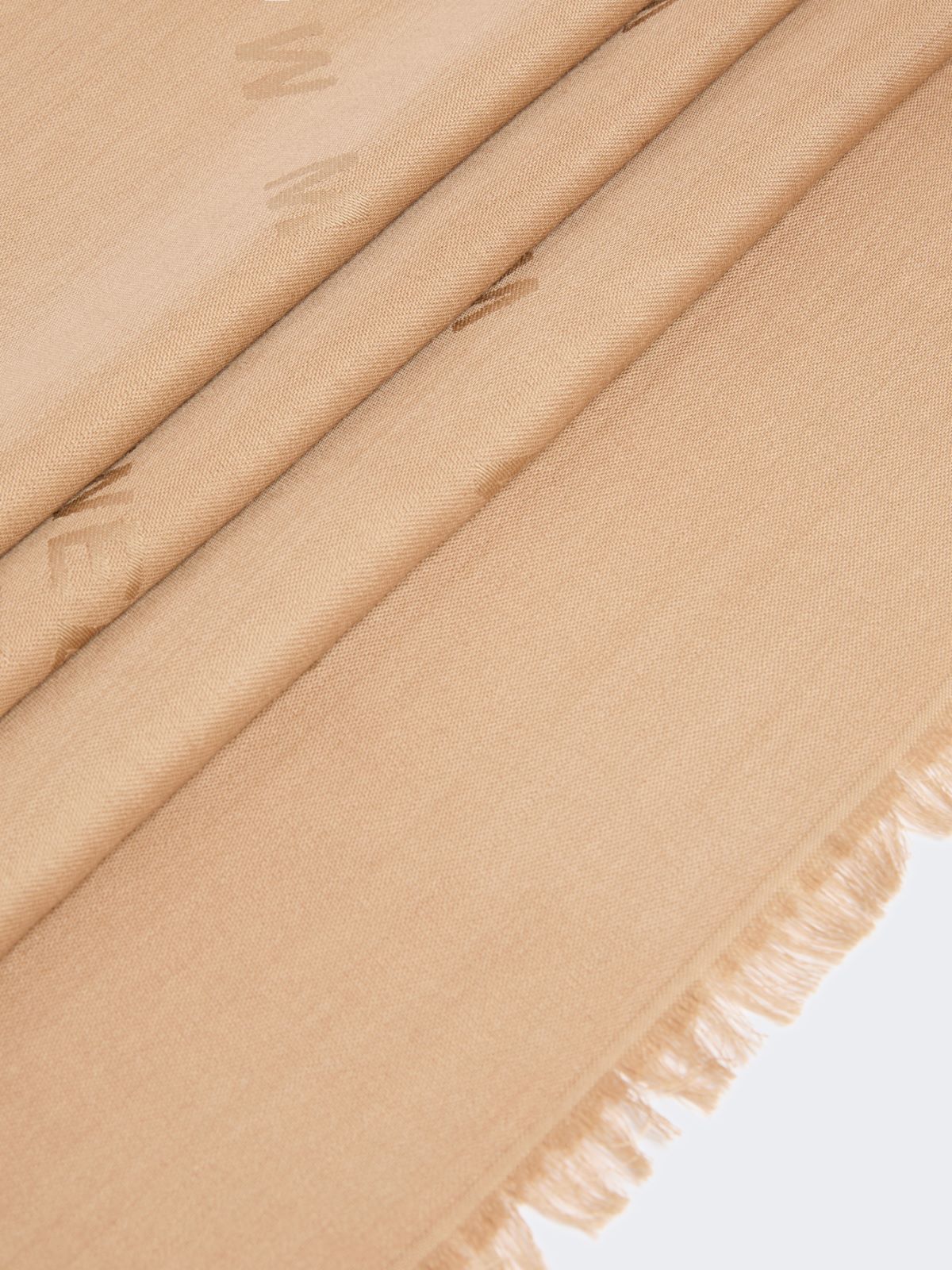 Jacquard wool and silk shawl - CAMEL - Max Mara - 3