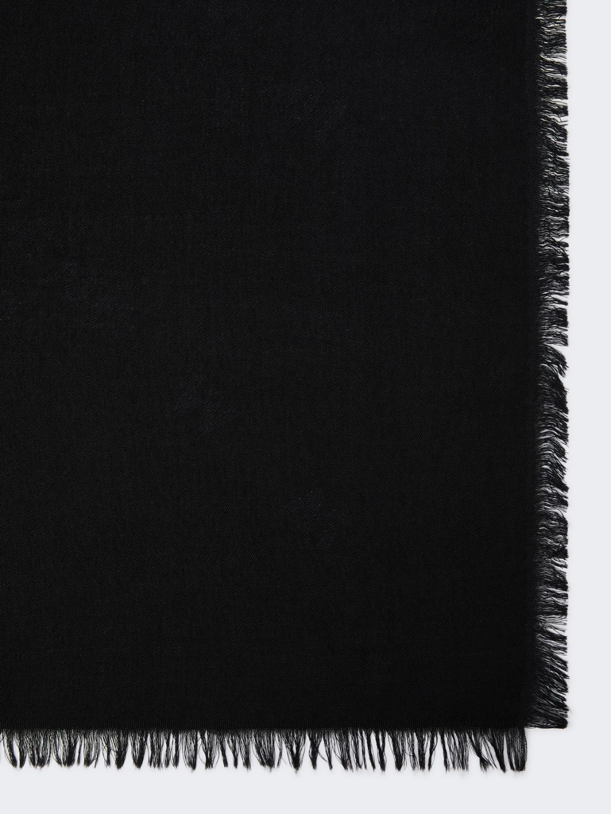 Jacquard wool and silk shawl - BLACK - Max Mara - 2