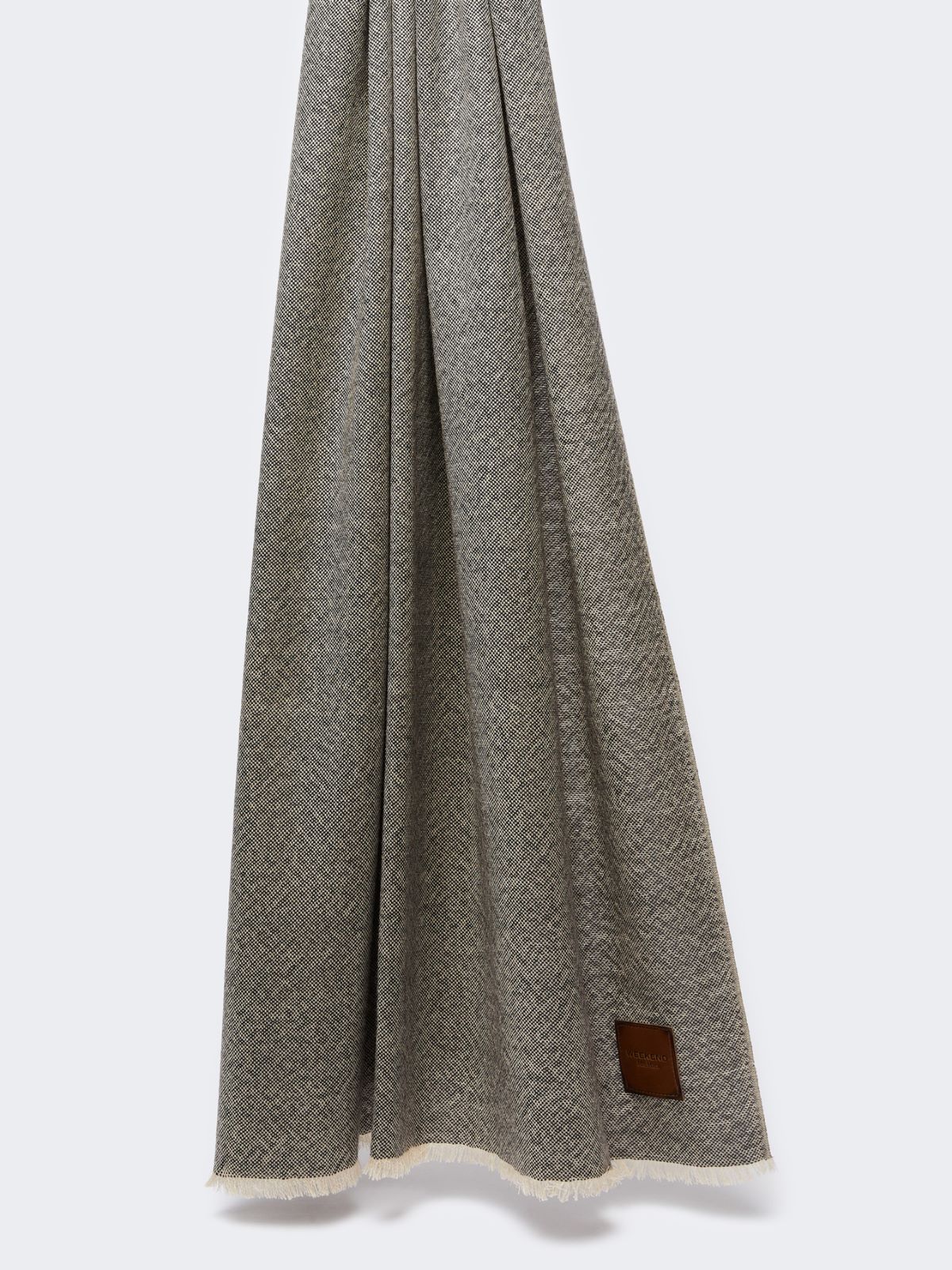 Yarn-dyed wool stole - BROWN - Max Mara