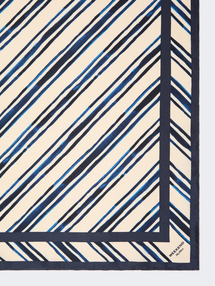 Printed silk twill scarf - IVORY - Max Mara - 2