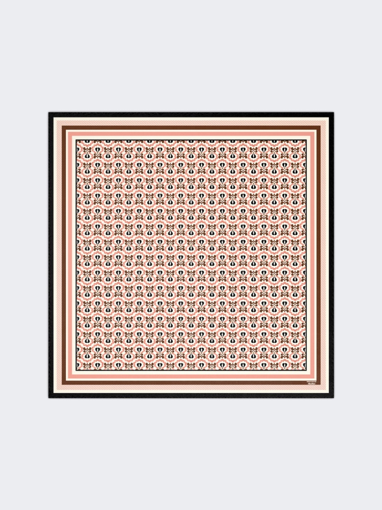 Printed silk foulard - IVORY