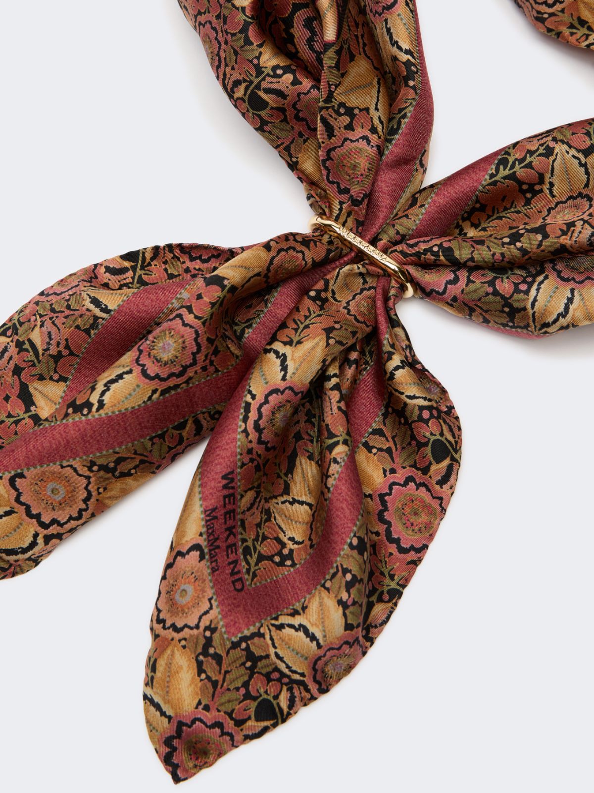 Patterned silk twill foulard - BLACK - Max Mara - 4