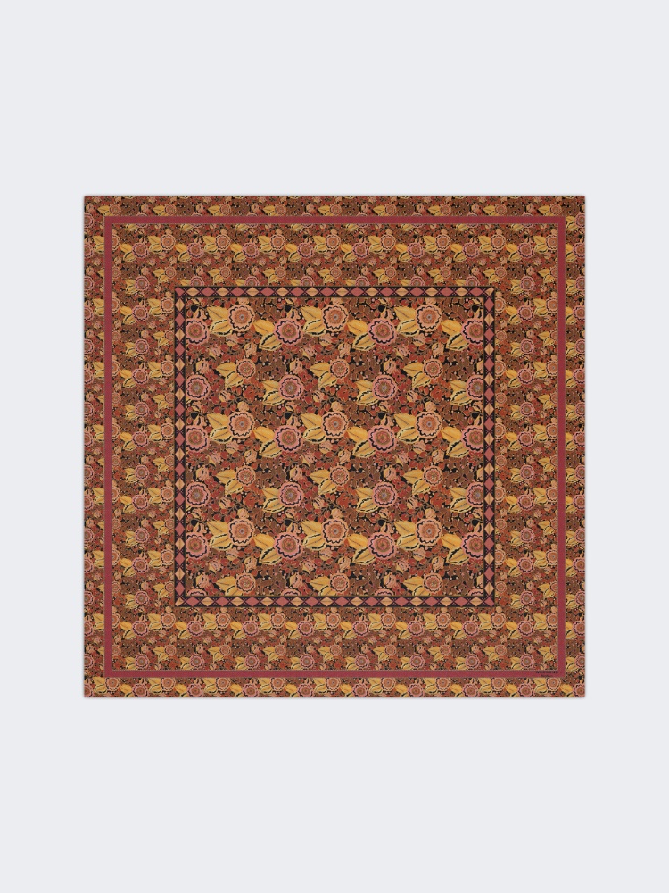 Patterned silk twill foulard - BLACK - Max Mara