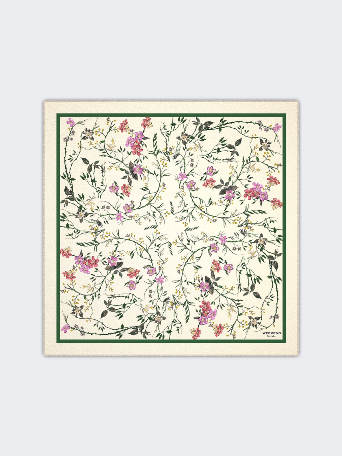 Printed wool and silk foulard - WHITE - Max Mara